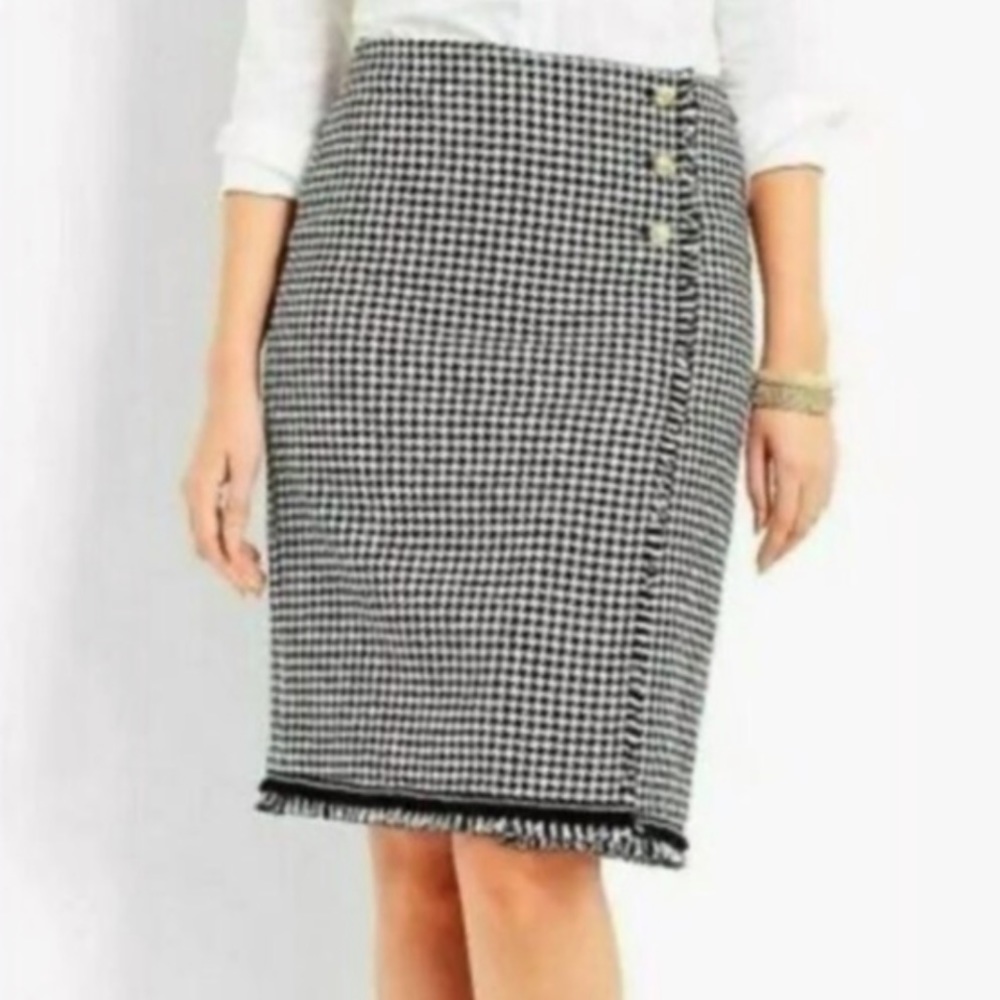 Talbots Tweed Wrap Skirt, Size 4P